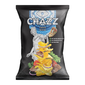 CHAZZ POTATO CHIPS GREEK KEBAB FLAVOUR - Patatine Chazz Gusto Kebab